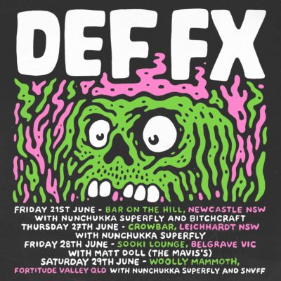 DEF FX Australia’s ultimate 90s electronic surf rock band have reunited for a June 2019 East Coast Australia tour.