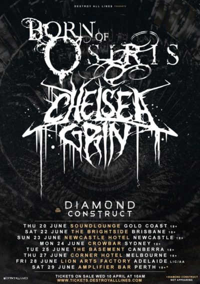 BORN OF OSIRIS & CHELSEA GRIN  ANNOUNCE AUSTRALIAN TOUR JUNE 2019