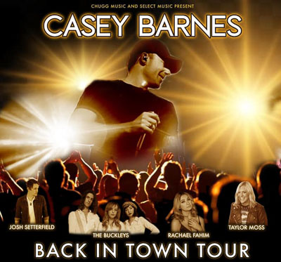 CASEY BARNES ANNOUNCES NEW SHOWS