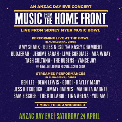 An Anzac Day  Eve Concert – Music From The Home Front