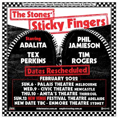 STICKY FINGERS’ 50th Anniversary POSTPONE SHOWS