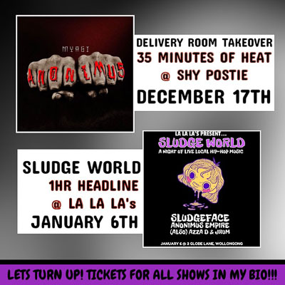 SLUDGEFACE announces two shows in Wollongong