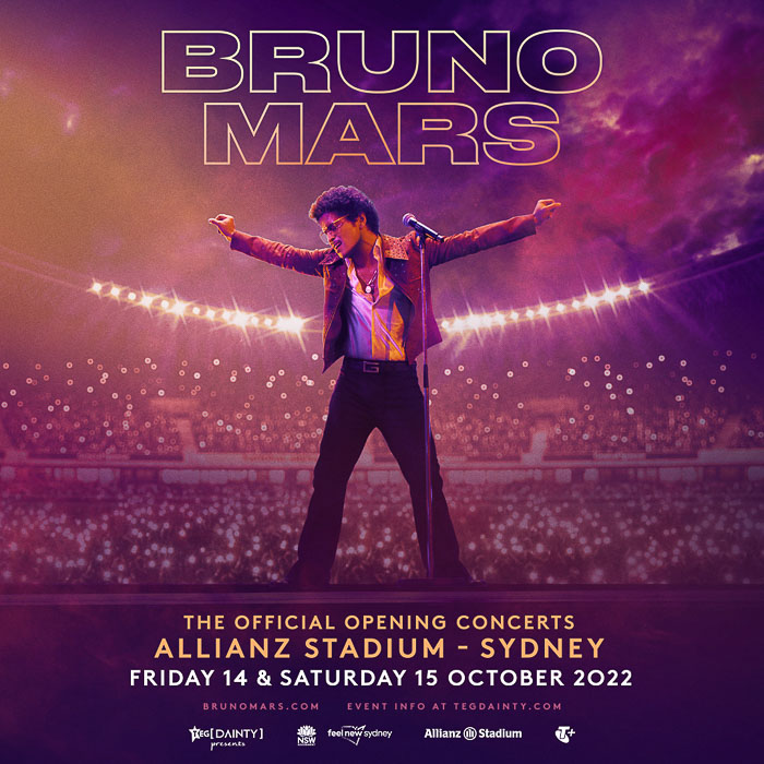 Bruno Mars Ticket Pre-Sales Commence At 1pm Today!